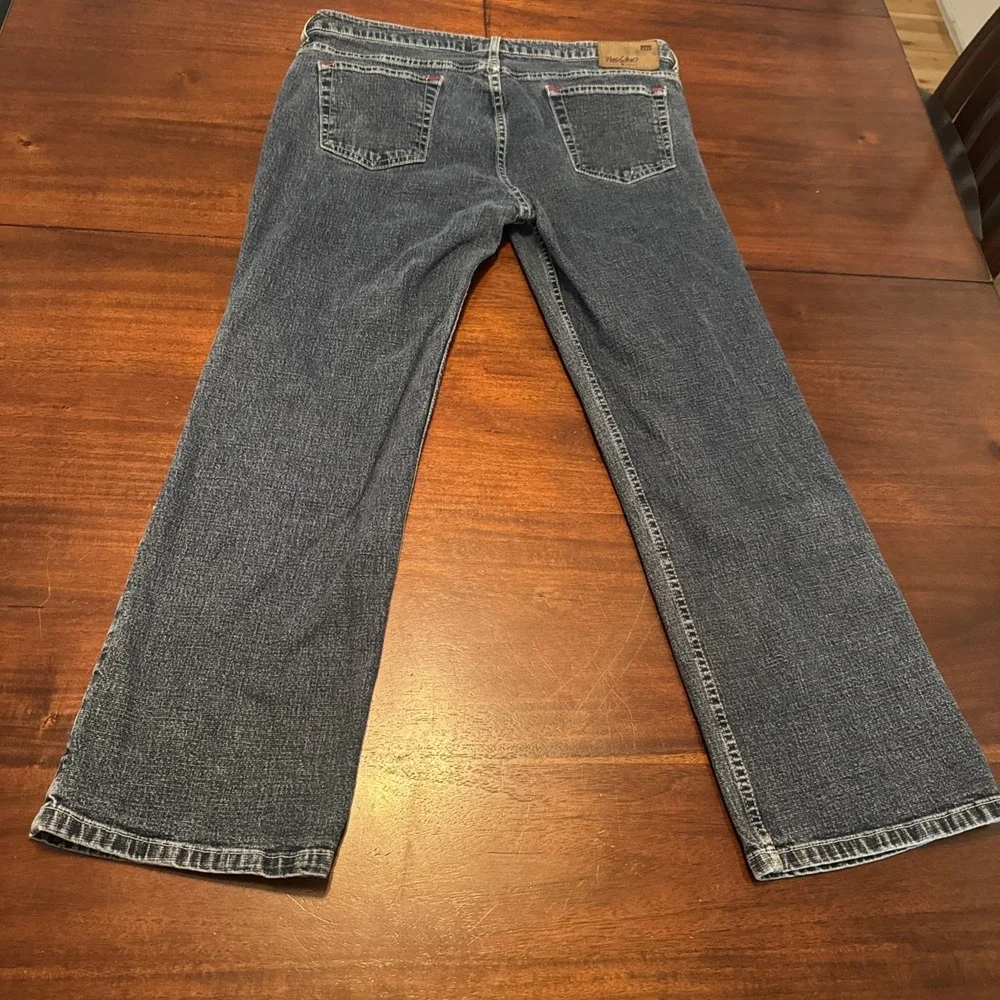Mossimo‎ Women's Stretch Blue Jeans Size 15 Mid Rise Bootcut Made in Mexico